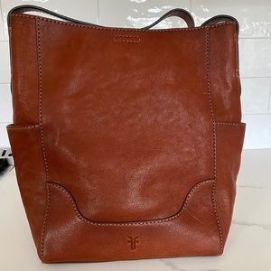 Frye Leather Side Pocket Hobo Bag